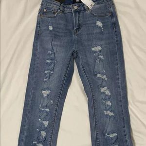 I&M Black Label Women’s Size 5 High Rise Ariana Skinny Medium Wash with Rips